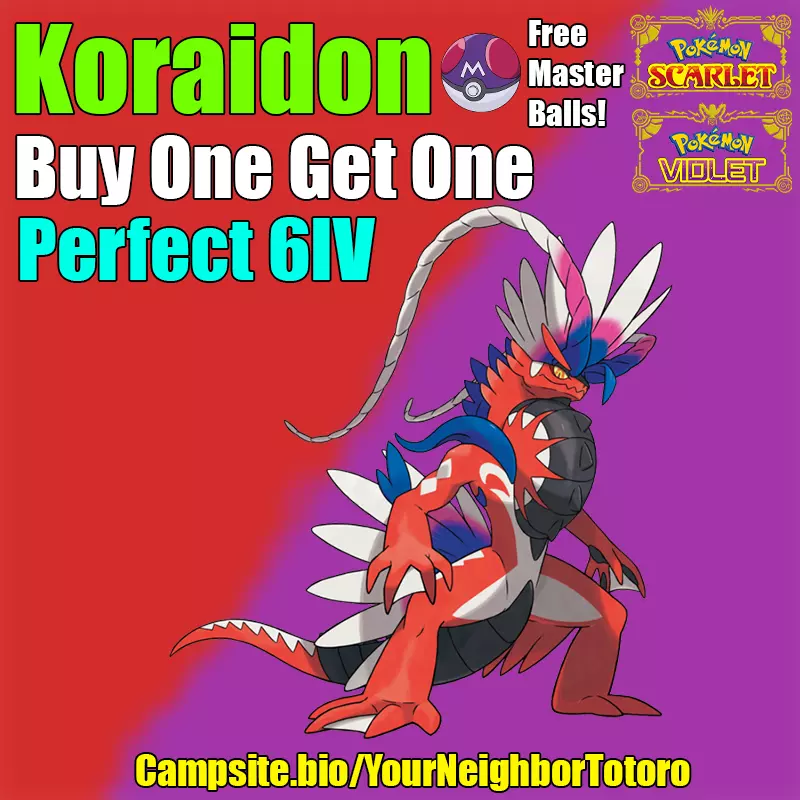 SHINY KORAIDON 6IV RARE | Exclusive | Pokemon Scarlet & Violet