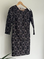 Mango Nude Black Lace Dress Brand New With Tags 6 Xs  Rrp £59.99