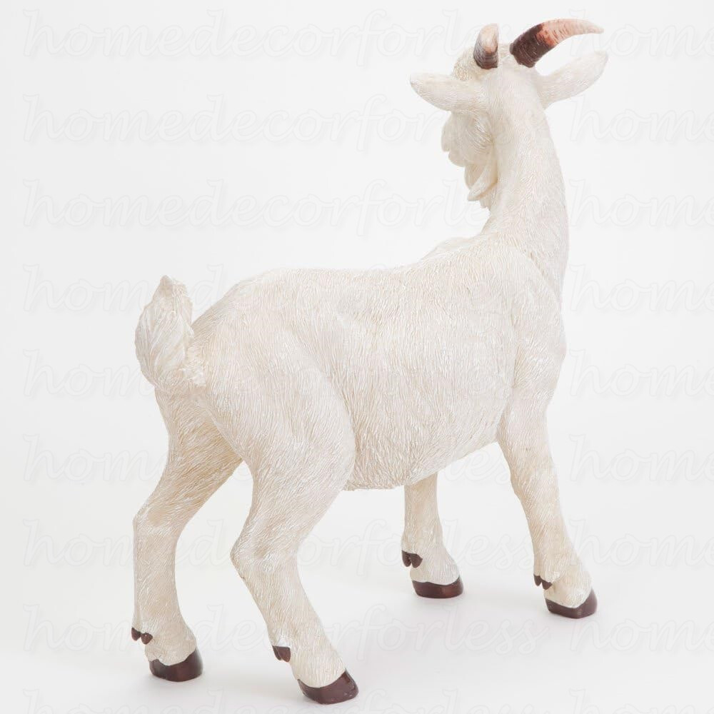 Realistic Billy Goat Garden Statue Lifelike Barnyard Sculpture