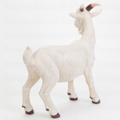 Realistic Billy Goat Garden Statue Lifelike Barnyard Sculpture