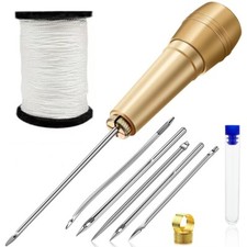 1 Set Sewing Awl Needle Handmade Leather Sewing Tools
