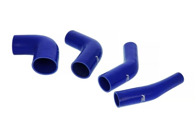Bent reduction silicone hoses 67' and 90' degrees - All sizes - Blue