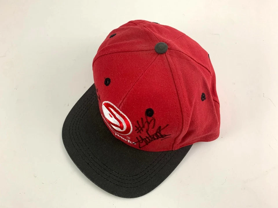 Бейсболка Atlanta Hawks Steve Smith Dikembe Mutombo с автографом подписанная 90-е новая - Изображение 2 из 4