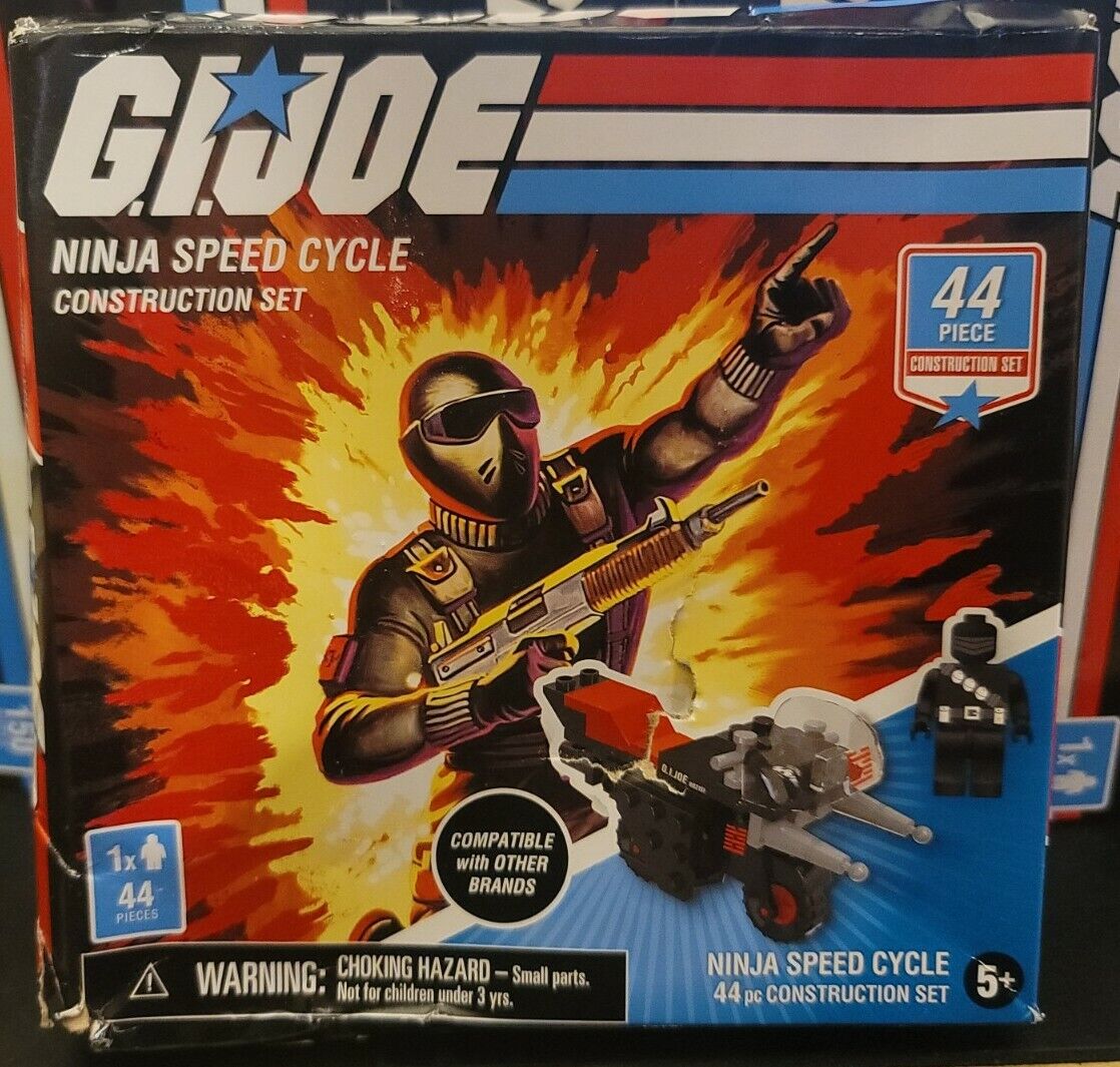 GI Joe Snake Eyes Minifigure Ninja Speed Cycle Forever Clever Construction Lego