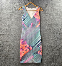 Talulah Womens Pencil Dress Size XS Multicoloured Sleeveless V-neck Knee Length