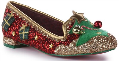 Irregular Choice Under The Tree Rote Multi Damen Ballerinas Slip On Größe UK 4-8