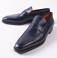$1295 Sutor Mantellassi Navy Blue Calf Leather Penny Loafer Us 14 D Shoes on sale $1295 Sutor Mantellassi Navy Blue Calf Leather Penny Loafer Us 14 D Shoes on sale