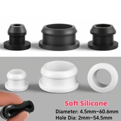 Grommet Silicone Rubber Snap-On Open Hole Plug Bung Wire Cable Protect Bush