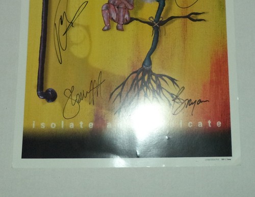 Seether Isolate and Medicate Limited Edition Print Autographed Signed by Band - Afbeelding 9 van 12