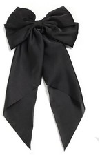 Large Velvet Hair Bow for Women Black Hair Barrettes Clip French Barrette Bow