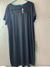 VIP Knits by Avenue Dress Black with cut outs on neck line Size 22-24