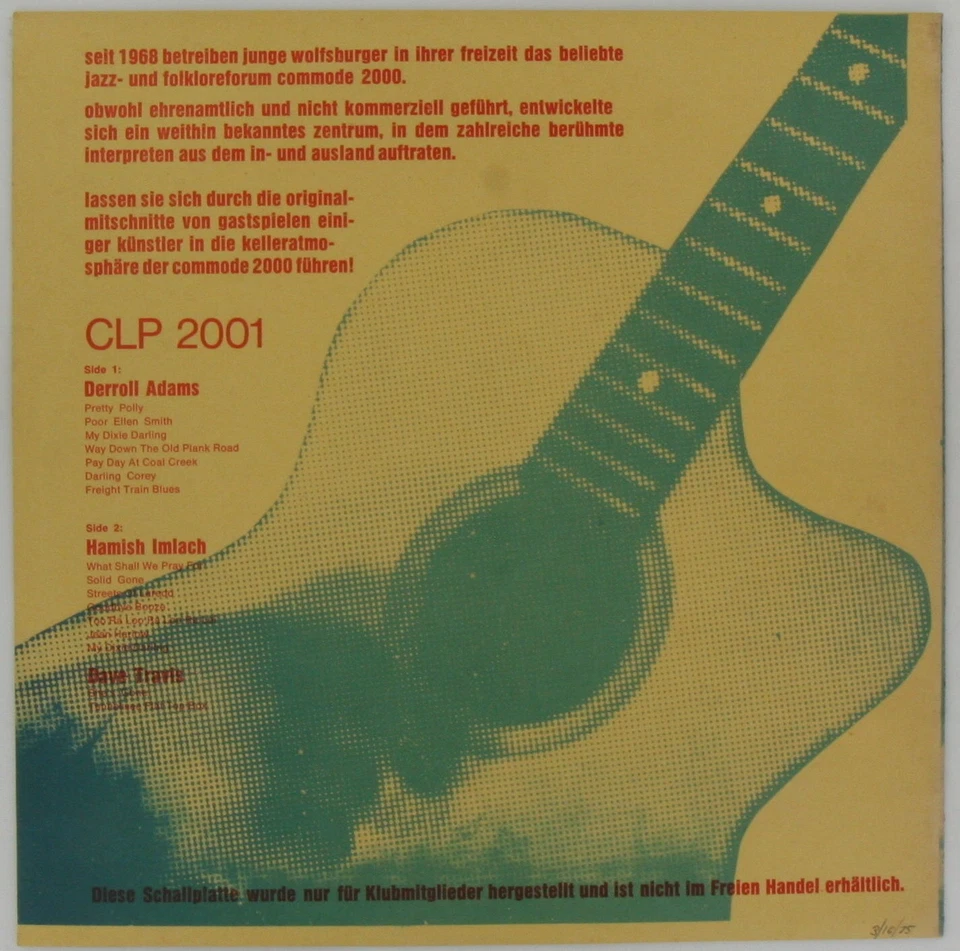 Derroll Adams COMMODE 2000 LIVE Hamish Imlach Dave Travis 1974 Folk Vinyl - Image 2 of 3