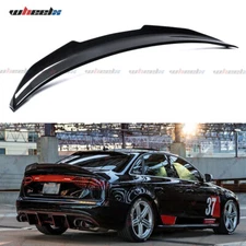 PSM STYLE HIGHKICK CARBON FIBER TRUNK SPOILER LIP FOR 08-12 AUDI A4 SEDAN 4 DOOR