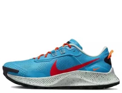 Men's Nike Pegasus Trail 3 Laser Blue Habanero Red DA8697-400 Size