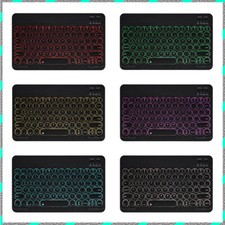 Retro Circular button Backlight mute Bluetooth keyboard for PC ipad Mac Windows