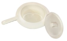 Medi-Inn Bettpfanne aus Kunststoff | wiederverwendbares Stechbecken | rund