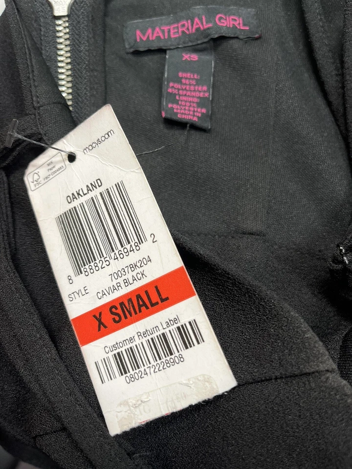 Mono negro Material Girl recortado novia X pequeño Foto 2 de 4