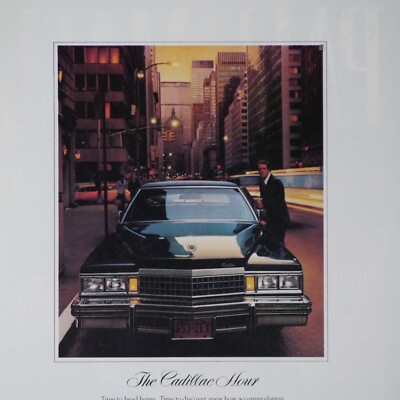 1978 Cadillac Vintage The Cadillac Hour Original Print Ad 8.5 x 11''