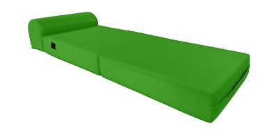 Sleeper Chair Folding Foam Beds, Foldable Sofa Bed Sit Sleep 6 x 24 x 70 Lime