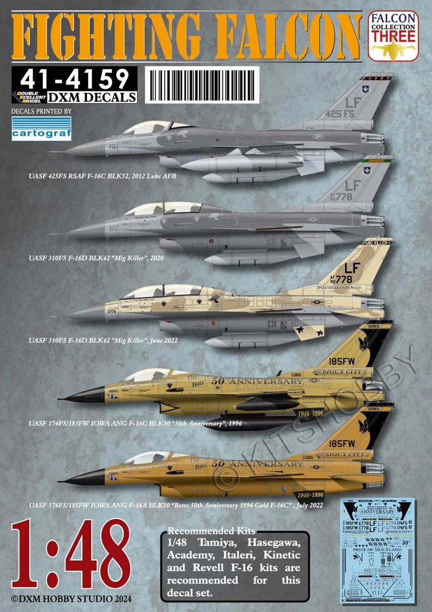 F 16 Decals 1 48 Militaria for sale | eBay