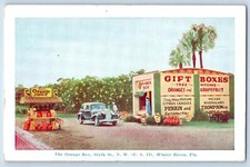 c1950 The Orange Box Sixth Street Fruit Gift Boxes Winter Haven Florida Postcard