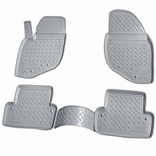 3D Gummi Fussmatten passend für VOLVO S60 BJ 2000 - 2009 grau passgenau mit Rand