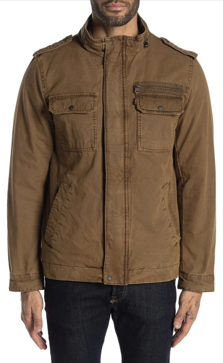Canvas hooded military clearance jacket by levi's