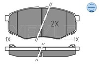 Meyle 025 251 8718 Brake Pad Set, Disc Brake For Hyundai KIA