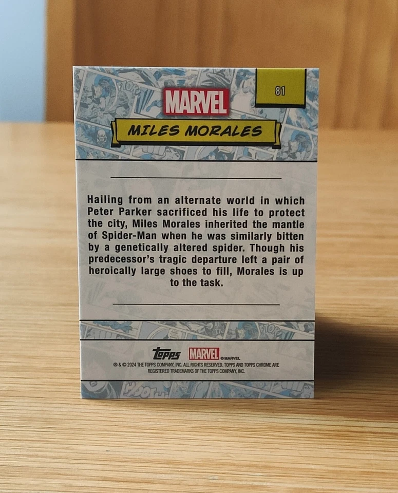Topps Marvel Chrome 2024 #81 MILES MORALES 🔥 Base Card Listing #2 - Image 4 of 4