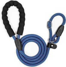 Dog Training Slip Leash No Pull Reflective Rope Lead 6ft 1/2in Red For Big Dogs 