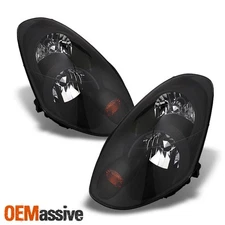 [Factory HID Type] Fits 2005 2006 Infiniti G35 4 Door Sedan Black Headlights Set