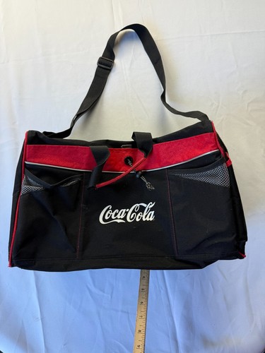 Coca-Cola Branded Duffel Bag Red Black Travel Gym Carry On Tote Coca Cola Logo