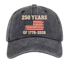 America 250 Years Freedom Hat   1776-2026 Patriotic Denim Baseball Cap