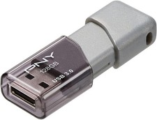 Pny 128Gb Turbo Attache 3 Usb 3.0 Flash Drive, Grey Pack Of 1 Personal Comp...