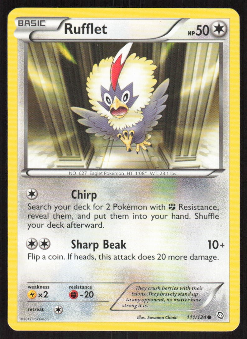 Pokemon Rufflet Common 111/124 Dragons Exalted LP