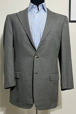 ERMENEGILDO ZEGNA COUTURE - 44R - Gray Striped Wool Sport Coat Blazer FLAWS