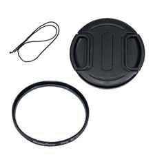Refuelergy 77mm UV Filter Front Lens Cap Bundle for Canon Nikon Sony SLR Camera