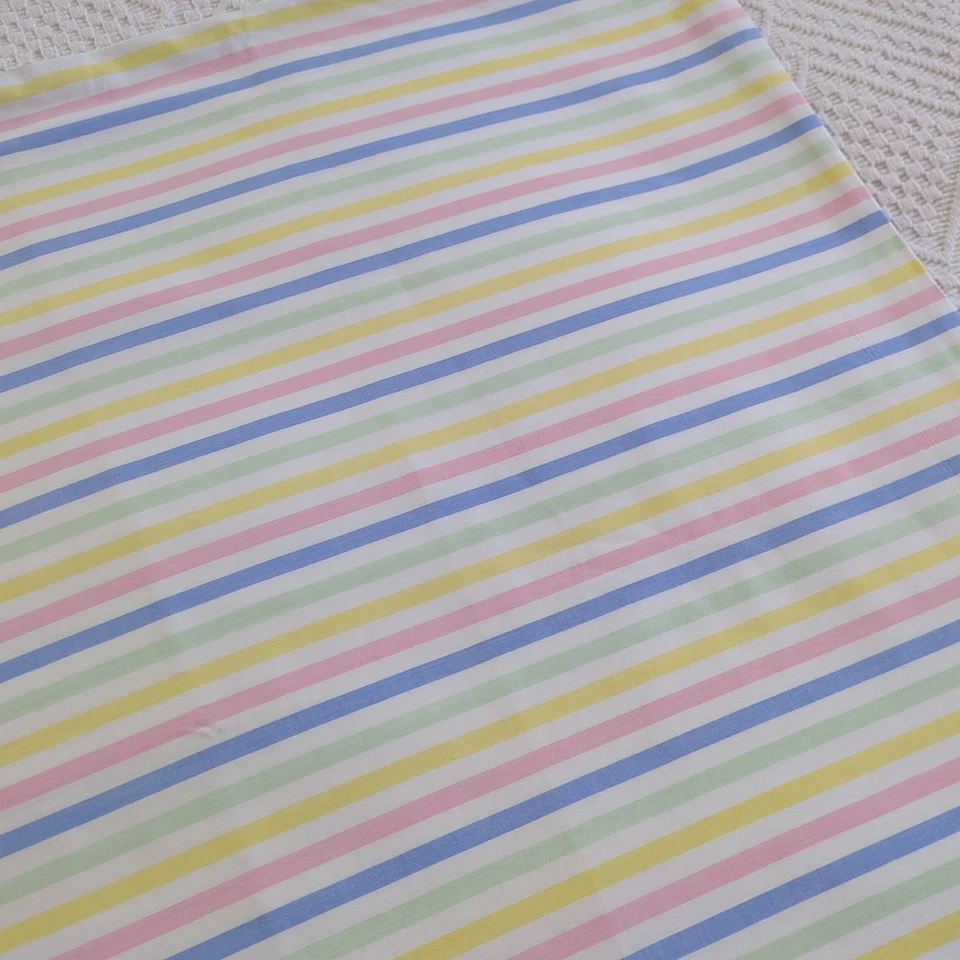 Vintage pillowcase cushion continental candy stripe blue green yellow pink - Image 4 of 4