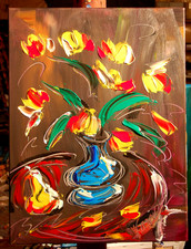 TULIPS  CANVAS PRINT Painting by Artist Mark Kazav. Studio Direct ABefiF