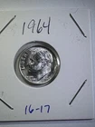 1964 10C Roosevelt Dime SILVER Uncirculated (16-17)