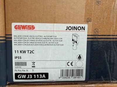 WALLBOX 11KW LADESTATION 11 KW T2C - TYP 2 - IP55 - GWJ3113A Gewiss JOINON NEU