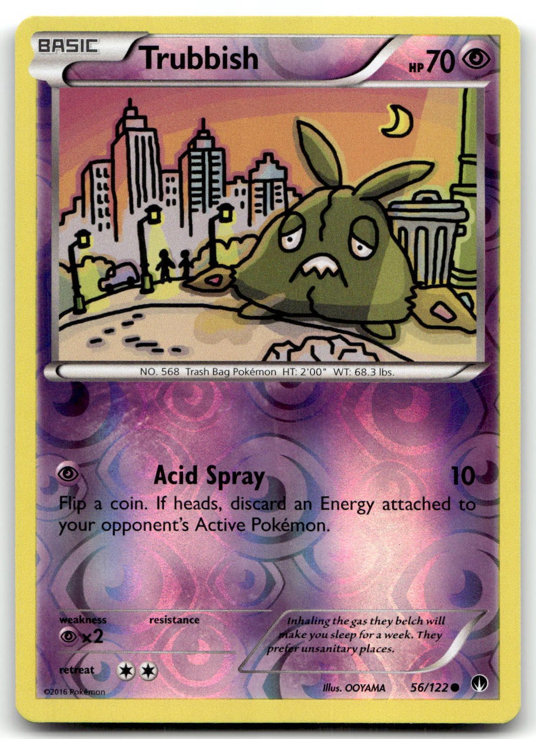 Trubbish 56/122 XY - BREAKpoint Common Reverse Holo Pokemon TCG NM