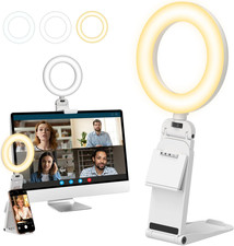 Ring Light for Laptop Desk Clip On,Small Computer Video Conference Lighting with