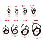 8PCS Ceramic Fishing Rod Guide Tips Top Eye Rings Line Repair Kit Mixed Size US