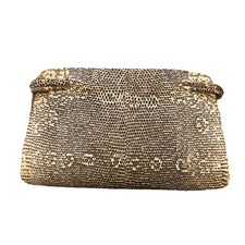 STUNNING Design Vintage Snakeskin Clutch Prop Repurpose or Prop Open MCM Deign