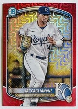 2025 Bowman Chrome JAC CAGLIANONE Red Mojo Refractor #1/5 ROYALS #BCP-103 RARE🔥