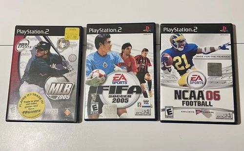 NCAA 06 Football, FIFA Soccer 2005, MLB 2005 Lot Sony PlayStation 2 PS2