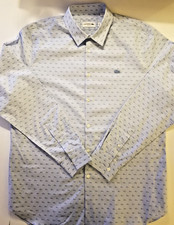 Men's Shirts. Lacoste. XL , French, 17.5 neck, 48 chest. BLUE.