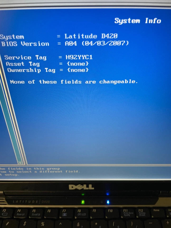 Dell Latitude D420 Core Duo 512 MB RAM SIN DISCO DURO #620A Foto 3 de 4