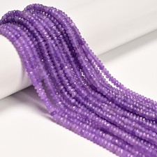 Lavender Color Dyed Jade Faceted Rondelle Beads Size 2x4mm 15'' Strand